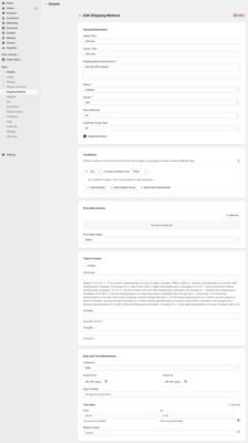 Price rule condition builder