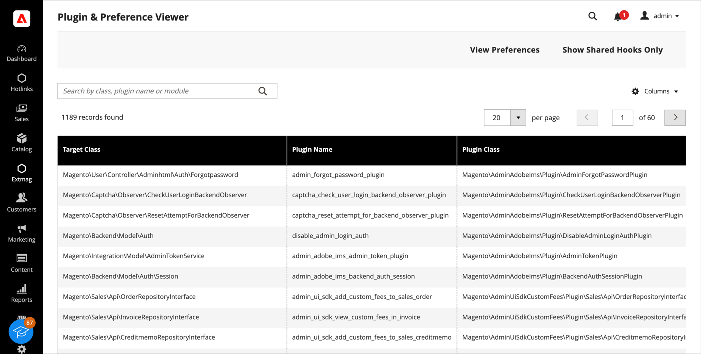 Plugin and Preference Viewer